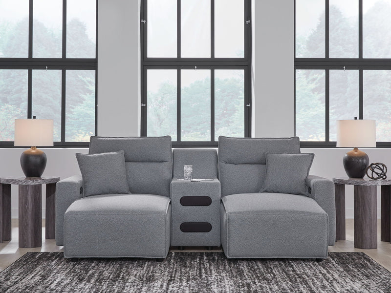 ModMax II - Salt And Pepper - Reclining Sectional - JaxCo Furniture