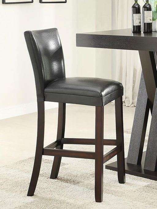 Alberton - Leatherette Upholstered Bar Chair (Set of 2) - Black - JaxCo Furniture