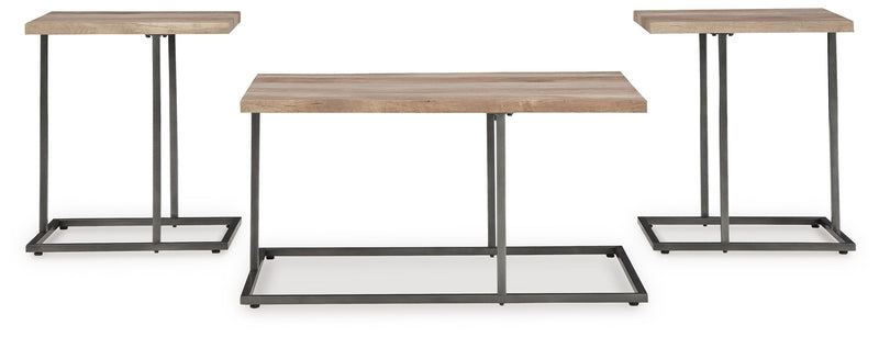 Albreane - Grayish Brown / Black - Occasional Table Set (Set of 3) - JaxCo Furniture