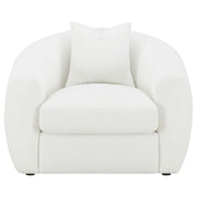 Isabella - Faux Sheepskin Upholstered Accent Chair Natural - Ivory - JaxCo Furniture