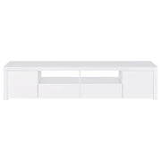 Jude - 2 Door Engineered Wood TV Stand - High Gloss White - JaxCo Furniture