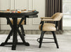 Rylie - 6 Piece Counter Dining Set (Counter Table With Game Top & 4 Counter Chairs) - Black / Sand - JaxCo Furniture