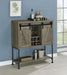 Claremont - Sliding Door Home Bar Wine Cabinet - Gray Driftwood - JaxCo Furniture