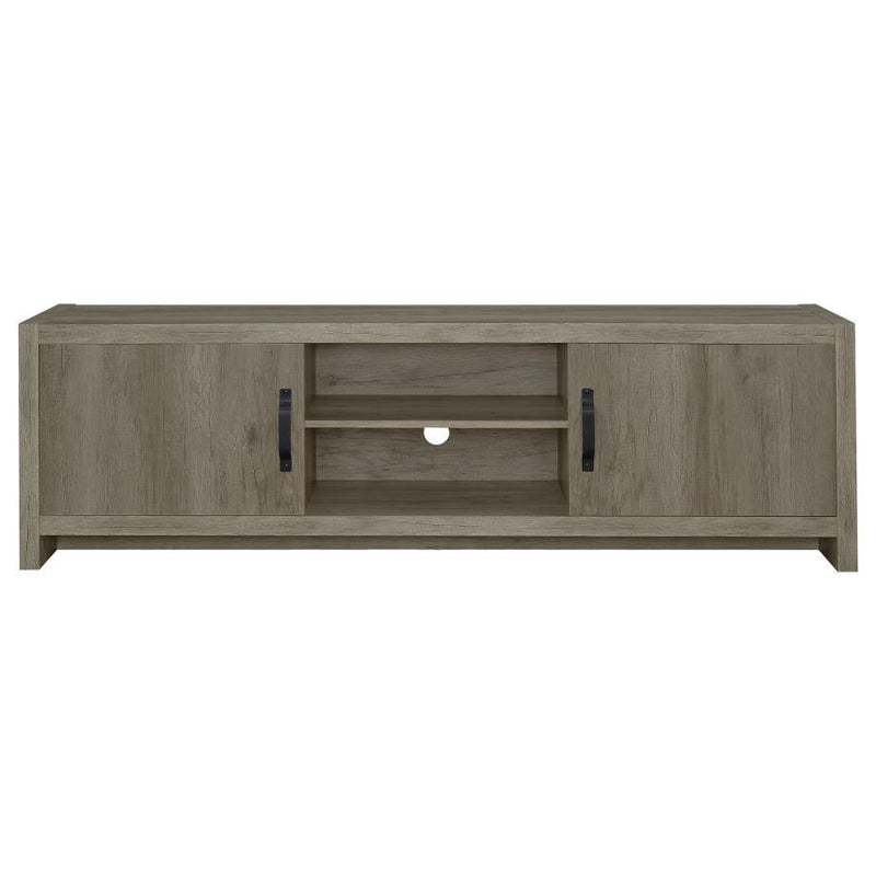 Burke - 2 Door Engineered Wood TV Stand - Gray Driftwood - JaxCo Furniture