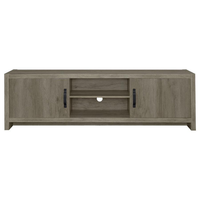 Burke - 2 Door Engineered Wood TV Stand - Gray Driftwood - JaxCo Furniture