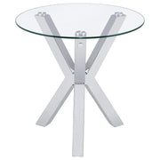Kenzie - Round Tempered Glass Top Table - JaxCo Furniture