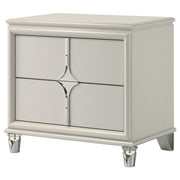 Olivia - 2-Drawer Nightstand Bedside Table - Pearl White - JaxCo Furniture