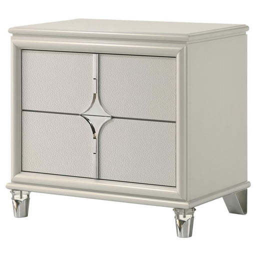 Olivia - 2-Drawer Nightstand Bedside Table - Pearl White - JaxCo Furniture