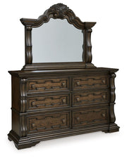 Maylee - Dark Brown - Dresser And Mirror - JaxCo Furniture