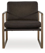 Bradett - Dark Brown / Gold Finish - Accent Chair - JaxCo Furniture