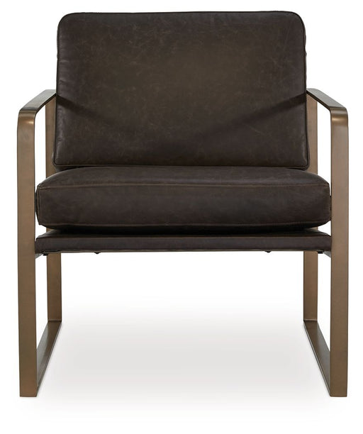 Bradett - Dark Brown / Gold Finish - Accent Chair - JaxCo Furniture