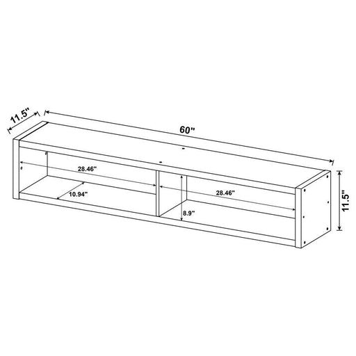 Lewes - Bridge With 2 Encased Storage Compartments - Cappuccino - JaxCo Furniture