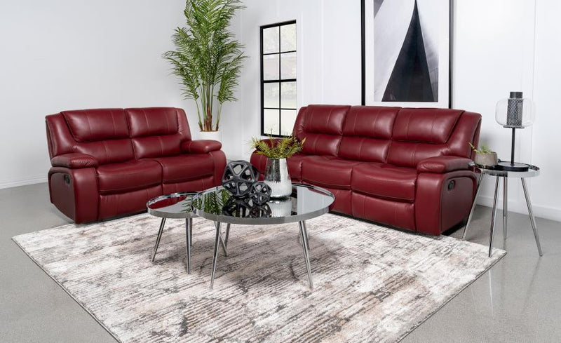 Camila - Upholstered Reclining Sofa Set - JaxCo Furniture