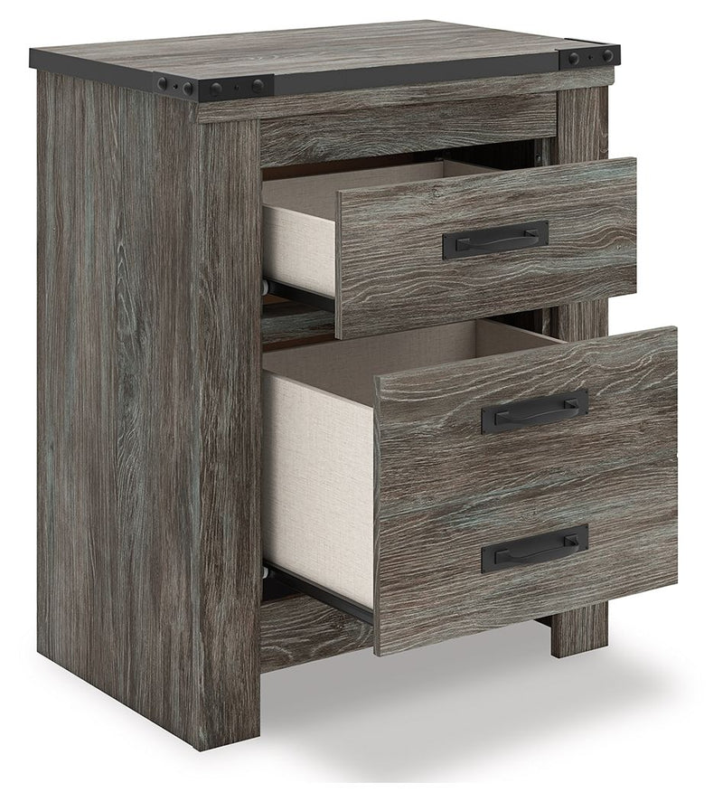 Frandern - Gray - Two Drawer Night Stand - JaxCo Furniture