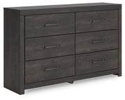 Hollivern - Dark Gray - Six Drawer Dresser - JaxCo Furniture