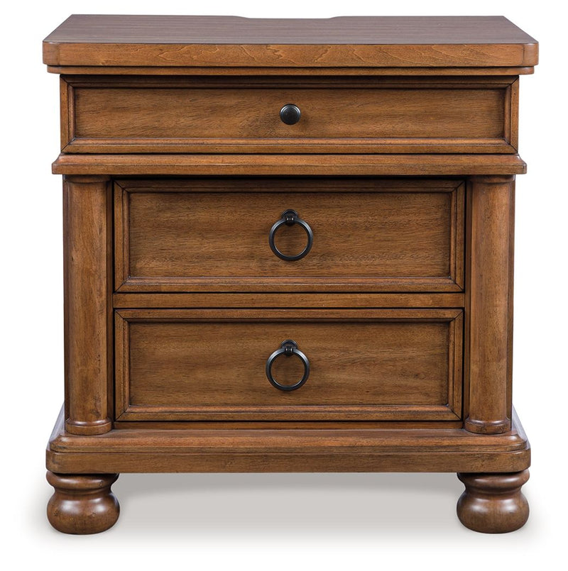 Rowlenstown - Three Drawer Night Stand - JaxCo Furniture
