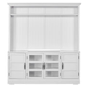 Shoreham - 76" TV Console With Hutch - Effortless White - JaxCo Furniture