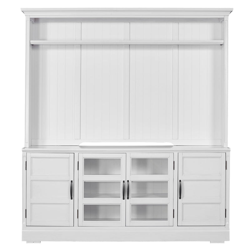 Shoreham - 76" TV Console With Hutch - Effortless White - JaxCo Furniture