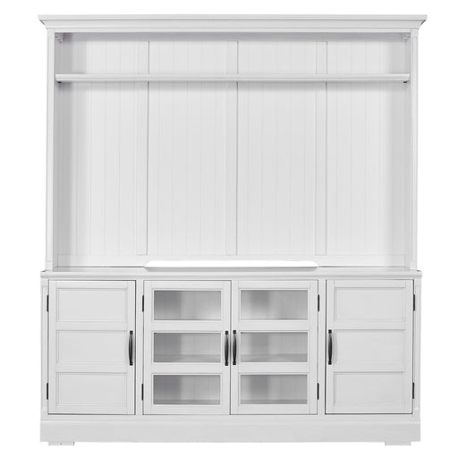 Shoreham - 76" TV Console With Hutch - Effortless White - JaxCo Furniture