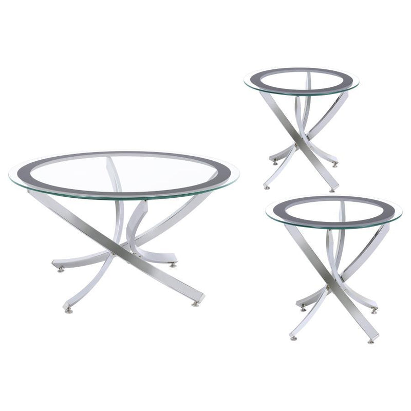 Brooke - Round Coffee Table Set - JaxCo Furniture