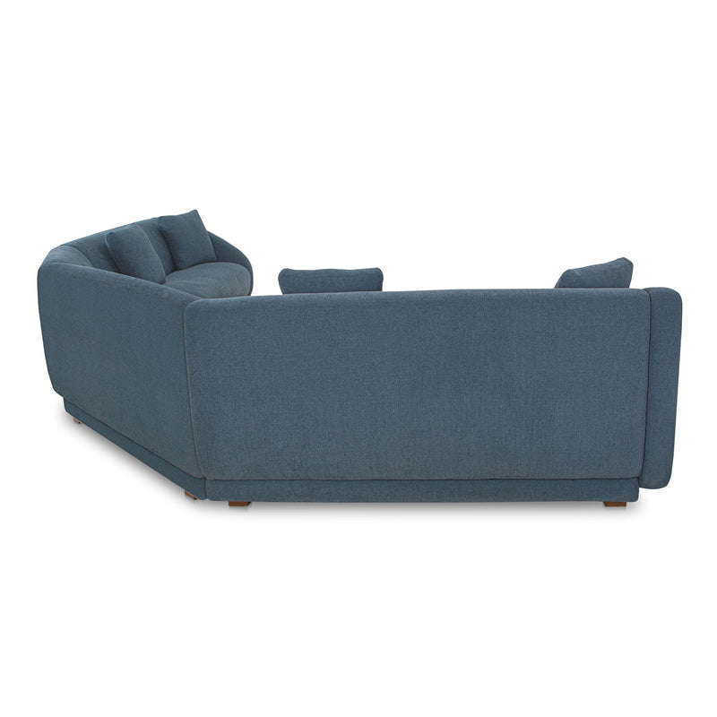 Fraser - 4 Piece Modular Sectional - Deep Blue - JaxCo Furniture