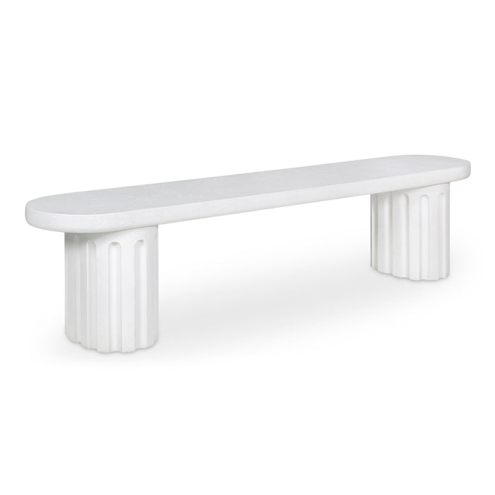 Eris - Outdoor Dining Bench - White - JaxCo Furniture