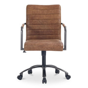 Roy - Open Road Leather Office Chair - Brown - JaxCo Furniture