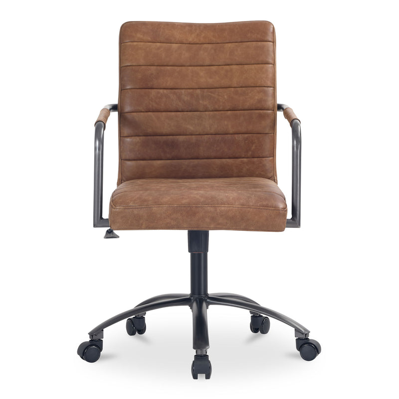 Roy - Open Road Leather Office Chair - Brown - JaxCo Furniture