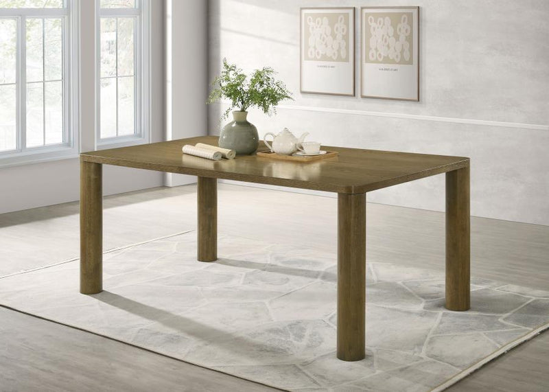 Castlewood - Rectangular Wood Dining Table - Brown Oak - JaxCo Furniture