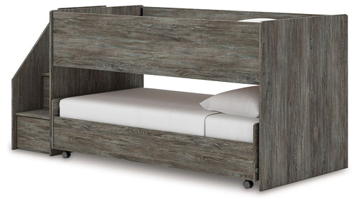 Frandern - Gray - Twin Over Twin Loft Bed - JaxCo Furniture