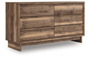 Chirason - Brown - Six Drawer Dresser - JaxCo Furniture