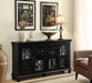 Kovu - 4 Door Wood Lattice Storage Accent Cabinet - Black - JaxCo Furniture