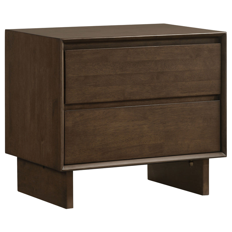 Glenwood - 2-Drawer Nightstand Bedside Table - Warm Brown - JaxCo Furniture