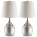 Tenya - Empire Shade Urn Table Lamp (Set of 2) - Silver - JaxCo Furniture