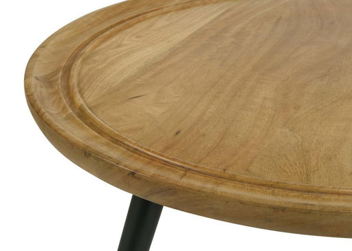 Zoe - Round Mango Wood Coffee Table - Natural - JaxCo Furniture