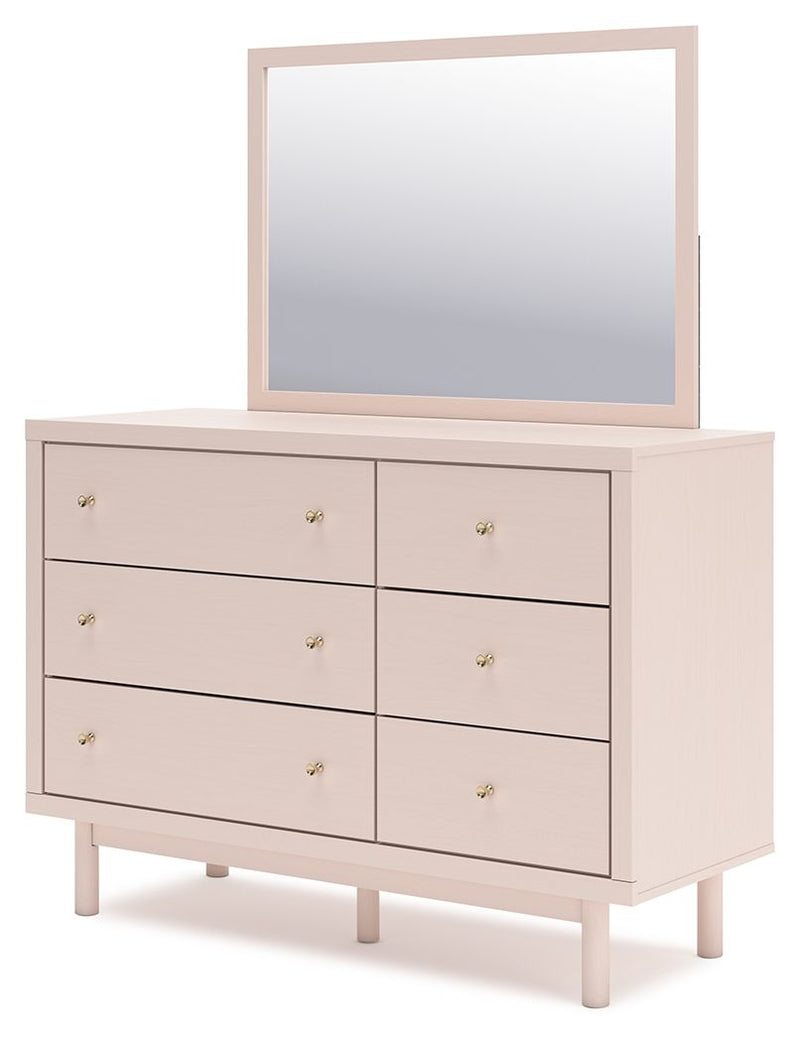 Wistenpine - Blush - Dresser And Mirror - JaxCo Furniture