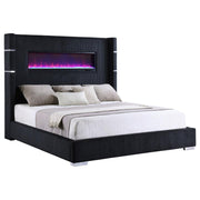 Tisdall - Upholstered Fireplace Bed - JaxCo Furniture