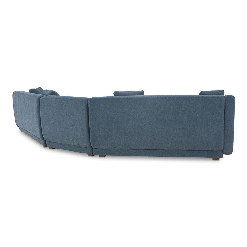 Fraser - 3 Piece Modular Sectional With Slipper - Deep Blue - JaxCo Furniture