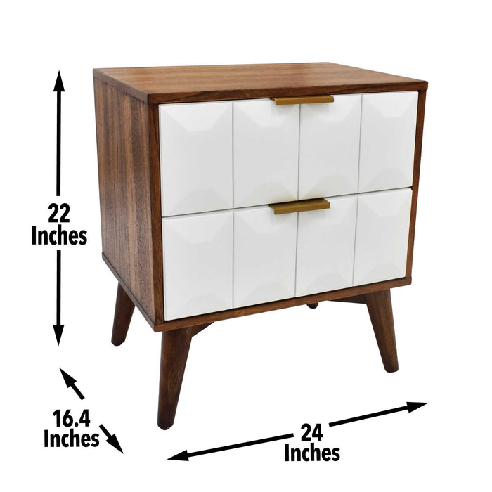 Ginny - Nightstand - Dark Brown - JaxCo Furniture