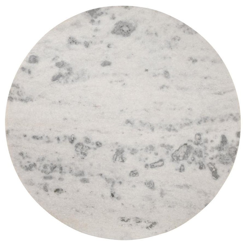 Ortega - Round Marble Top Wood Dining Table - Natural - JaxCo Furniture