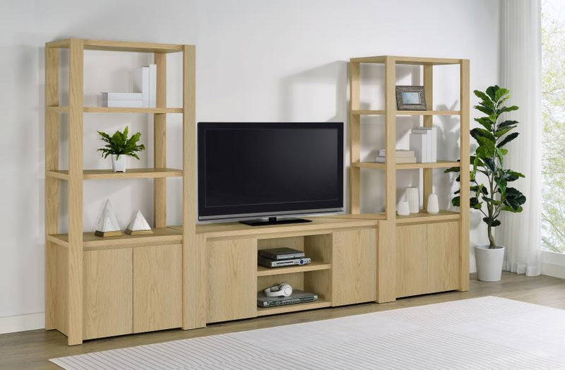 Laurelton - 3 Piece Entertainment Center TV Stand - Light Oak - JaxCo Furniture