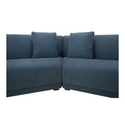 Fraser - 3 Piece Modular Sectional With Slipper - Deep Blue - JaxCo Furniture