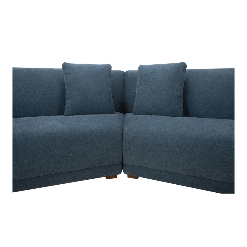 Fraser - 3 Piece Modular Sectional With Slipper - Deep Blue - JaxCo Furniture