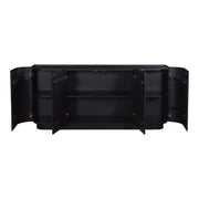 Povera - 4 Door Sideboard - Black - JaxCo Furniture