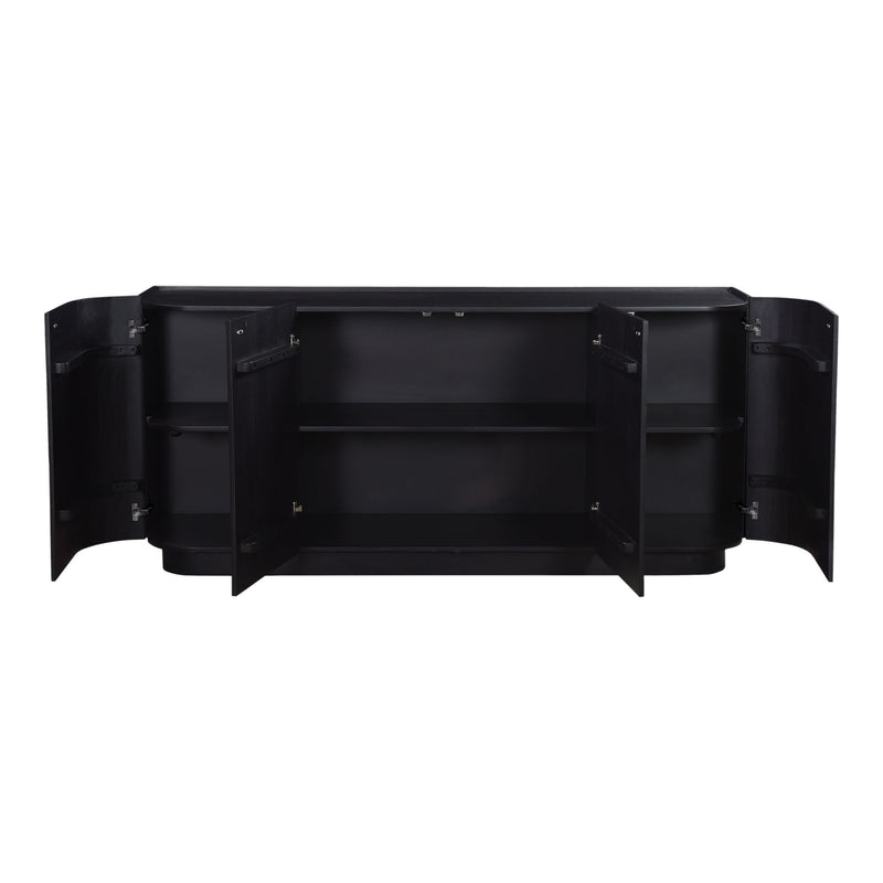 Povera - 4 Door Sideboard - Black - JaxCo Furniture