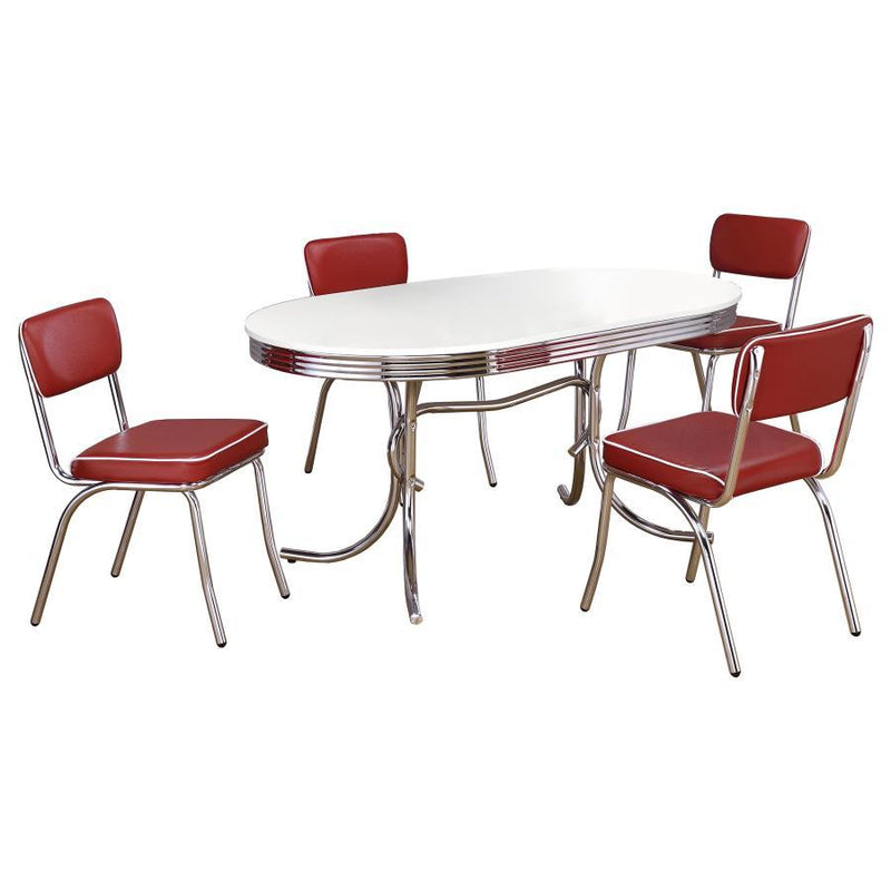 Retro - Oval Dining Table Set - JaxCo Furniture