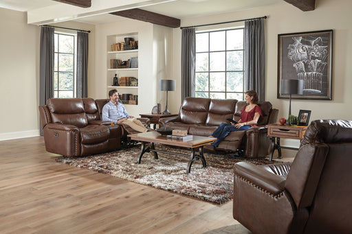 Ceretti - Power Wall Hugger Recliner - Brown Top Grain Italian Leather Match - JaxCo Furniture