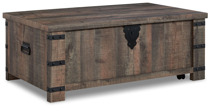 Hollum - Rustic Brown - Lift Top Cocktail Table - JaxCo Furniture