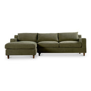 Hutton - Left Sectional - Olive - JaxCo Furniture