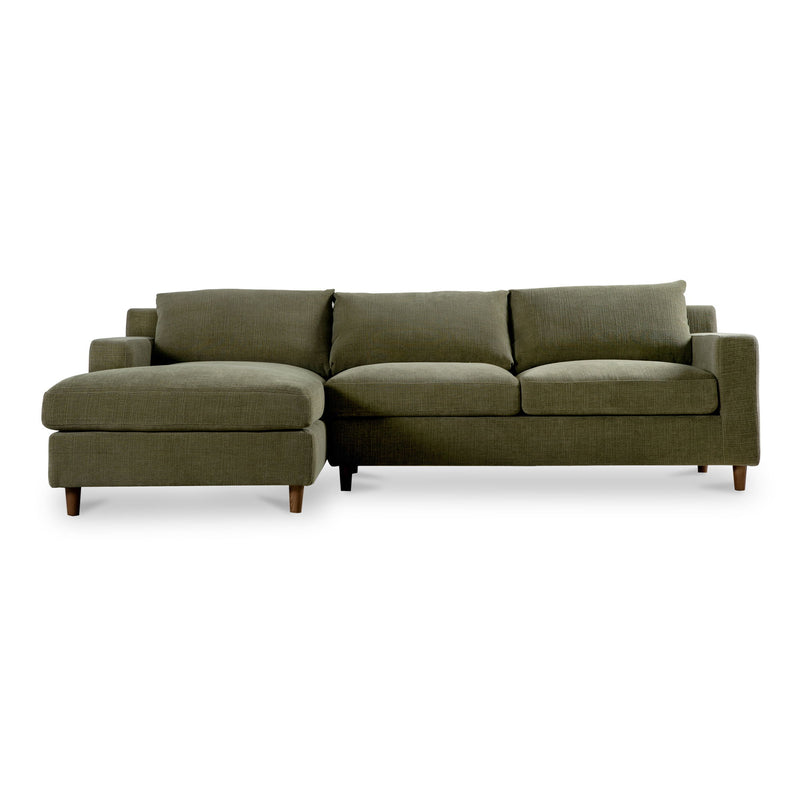 Hutton - Left Sectional - Olive - JaxCo Furniture